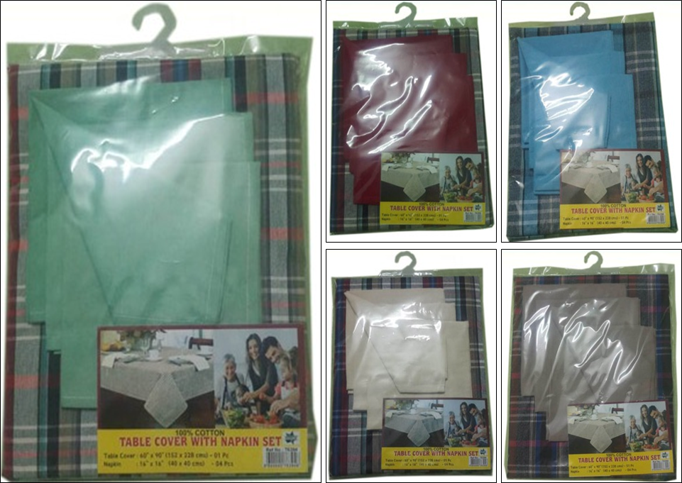 Offer# 2616 Table Cover with 4 pc Napkin Set Stock