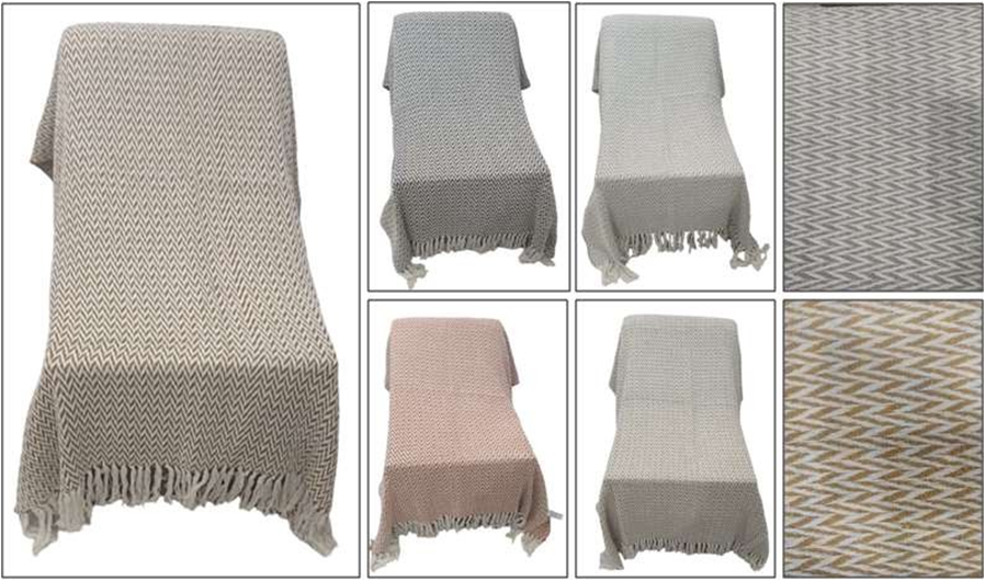 Offer 3026 100% Cotton chevron Throw Stock