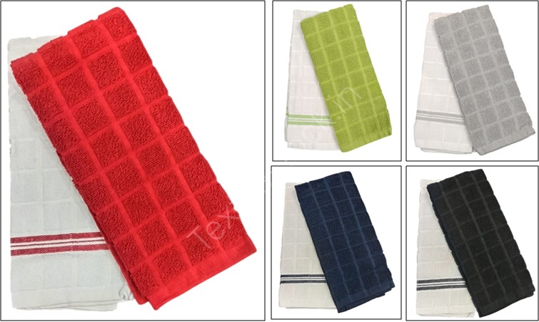 Offer # 3087- Cotton Terry Kitchen Towel Set of 2 Stock