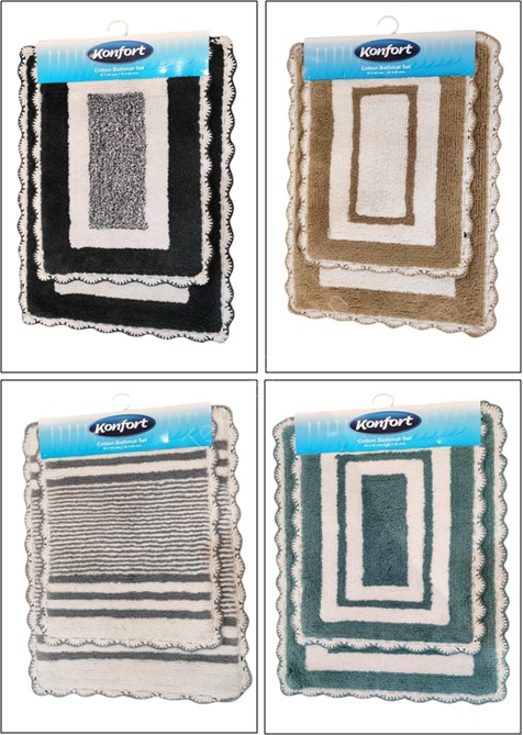 Offer # 3073- Crocheted Designer Cotton Yarn Dyed Bathmat Stock