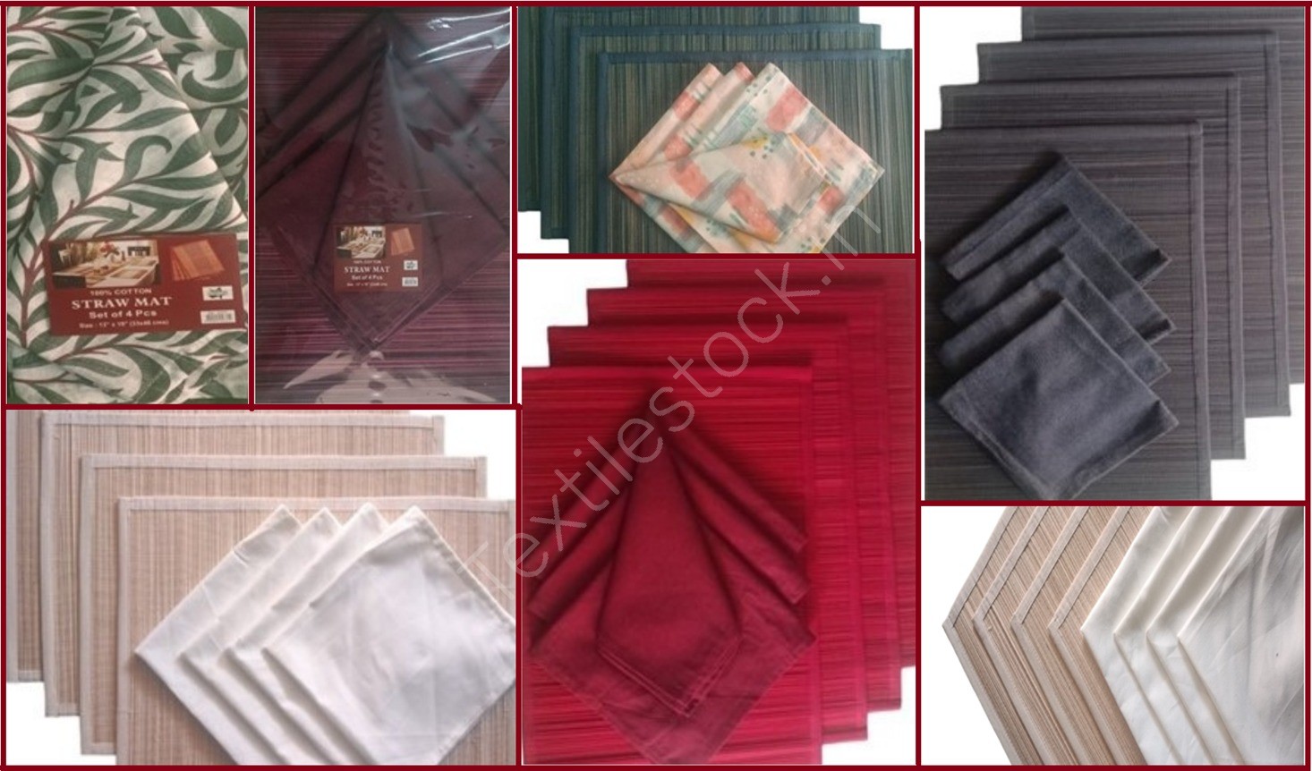 Offer # 2892 Straw Mat with Napkin 4pc Set