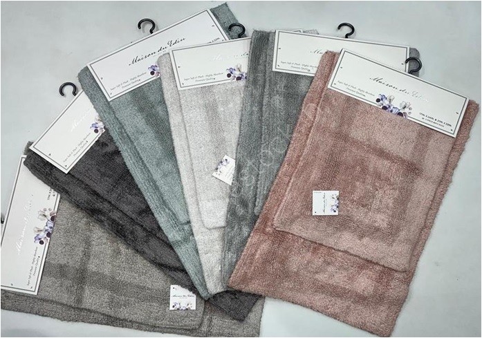 Offer# 2917 Cotton Viscose Reversible Racetrack 2Pc Bathmat Stock