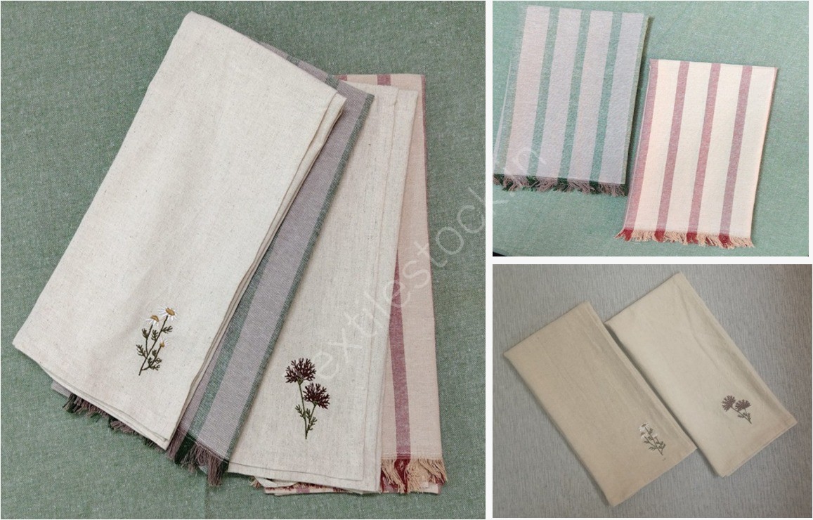Offer# 3152- 100% Cotton  Embroiderd Kitchen Towel Stock