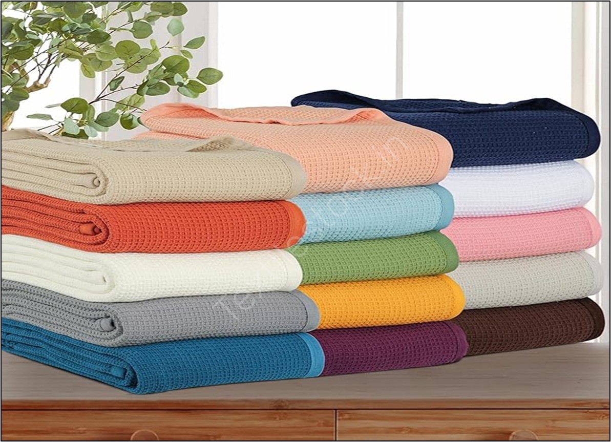 Offer# 3143- 100% Cotton Waffle Blankets Stock