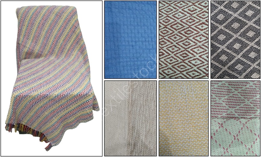 Offer# 2995- 100% Cotton Woven Throw Stock