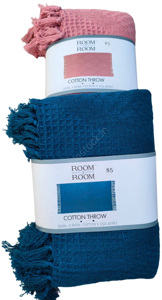 Offer # 2913- Cotton Jacquard Throws Stock