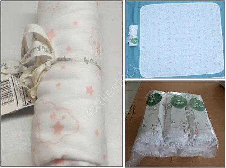 100% Cotton Baby Blanket Stock Offer# 2994 | Muslin Printed Kids Blanket Export Surplus Supplier India