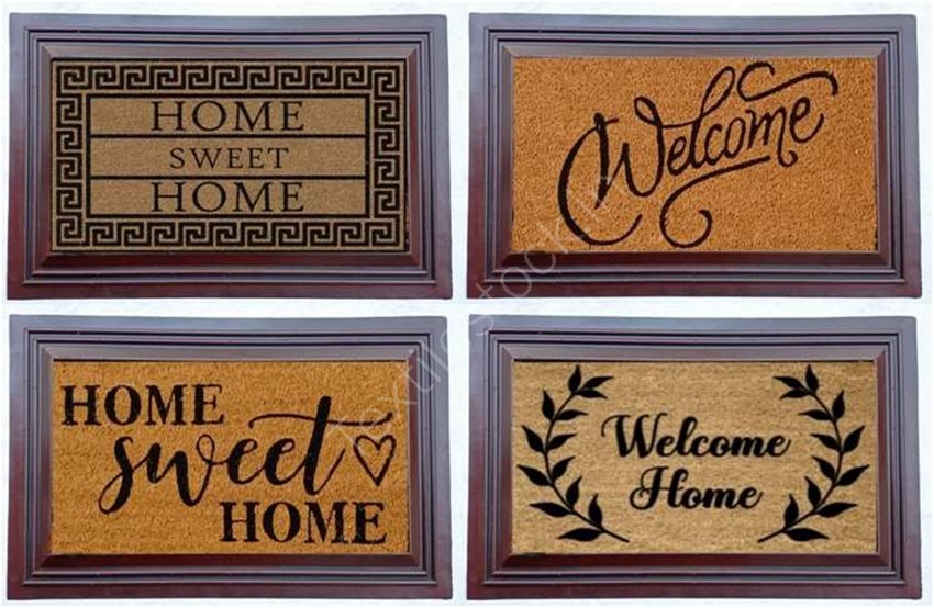 Offer # 2989 Fancy Color Coir Brush Rubber Printed Mat Stock