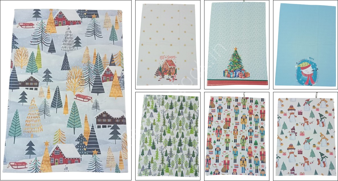Offer # 3166- Printed One Side Terry Kitchen Towels Stock