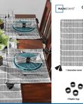 Offer # 3214 Coordinated Dining Table Linen Set of 1 Table Runner + 4 Placemats + 4 Napkins + 4 Napkin Rings Stock