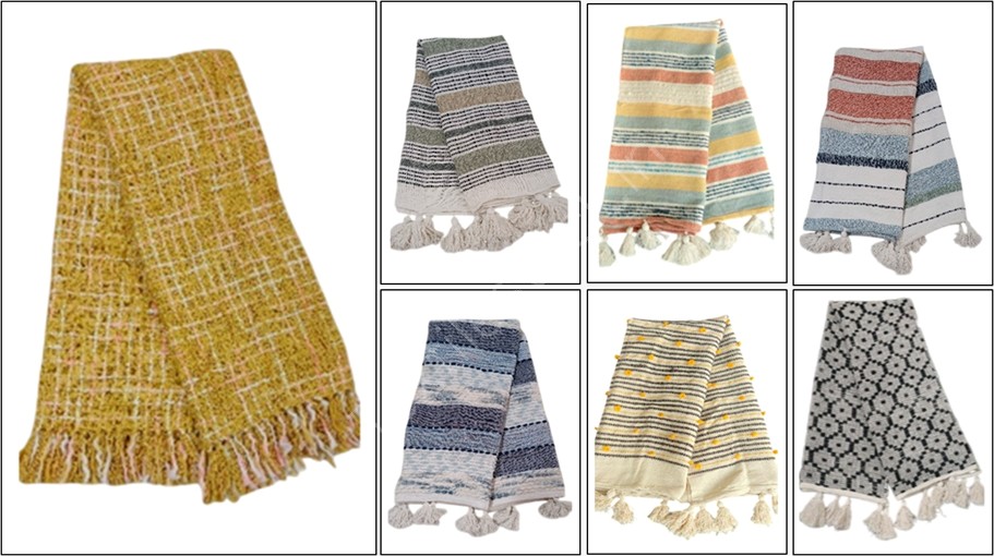 Offer# 3125- Designer Cotton Acrylic Wool Blended Throws