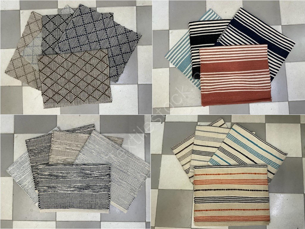 Hand Woven Cotton Rugs | Export Quality 100% Cotton Floor Rugs Stock Offer#2949 | 50×80 cm