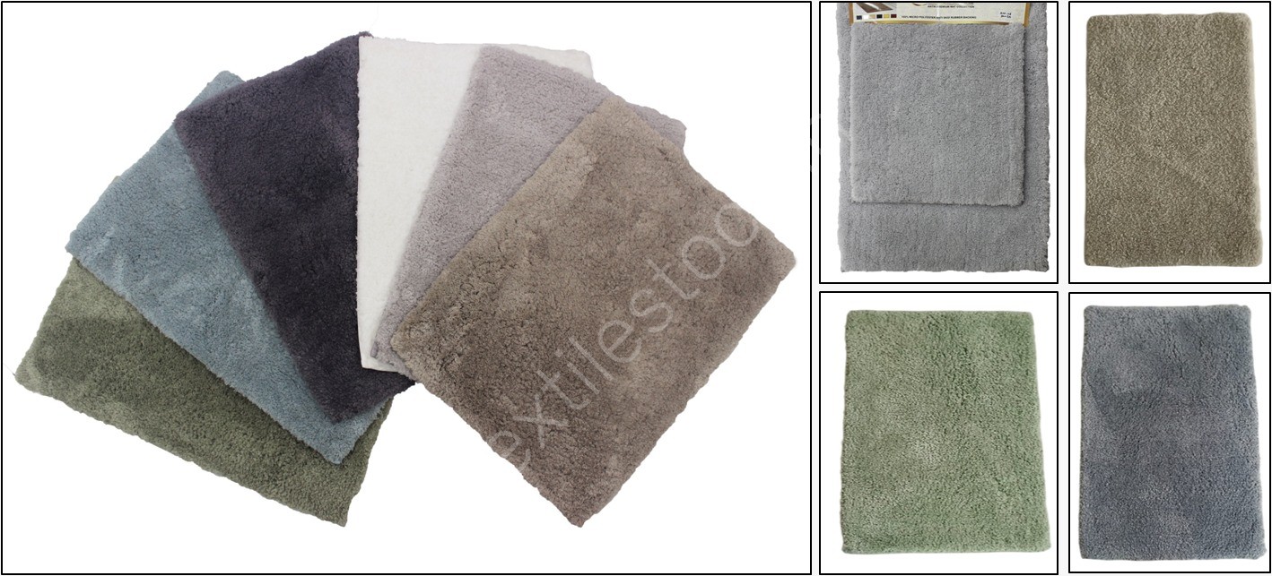 Offer# 3138- 100% Micro Wash Finish Super Soft Plush Bathmat Stock