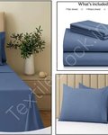 Offer # 2984 100% Cotton Satin Sheet Set-1 Flat, 1 Fitted + 2 Pillow