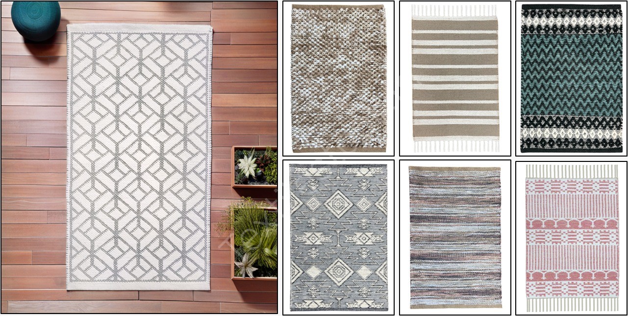 Offer # 3146- Micro Chennile & Cotton Blends Handwoven Rugs