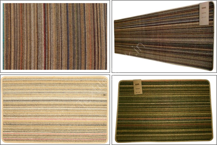 Offer # 3083 Anti Skid Sisal Multi Stripe Rug