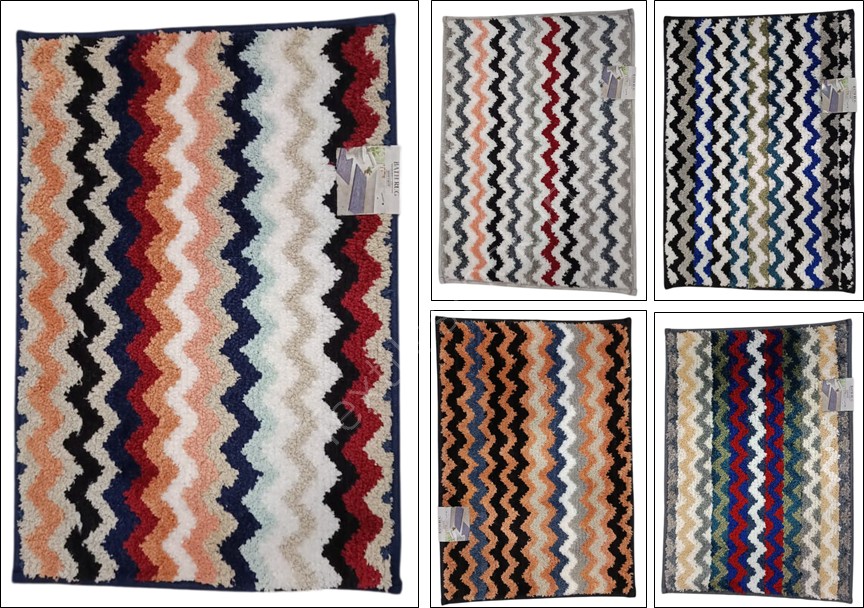 Offer # 3171- 100% Micro Zig Zag  Bathmats  Stock