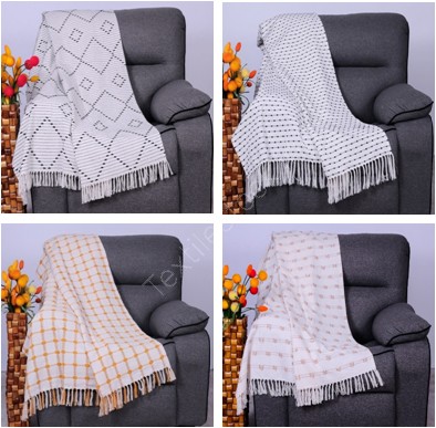 Offer # 2958- 100% Cotton Dobbie Throw Stock