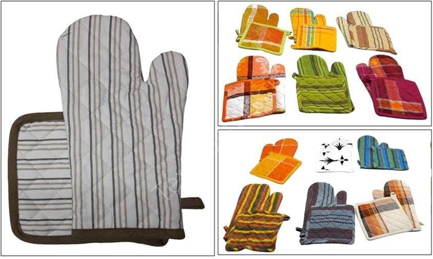 Offer# 1942 Coordinated Oven Mitt & Pot Holder Set Stock