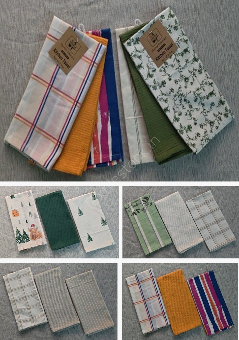 Offer # 3213- 100% Kitchen Towel Set of 3pcs Stock
