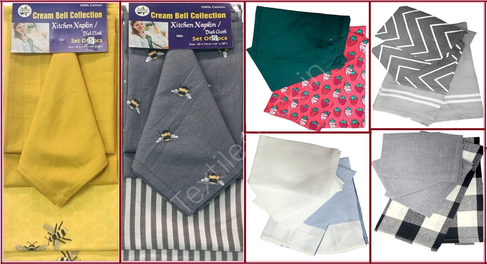 Offer # 2894- Cotton Kitchen Towel With Napkin Set Stock