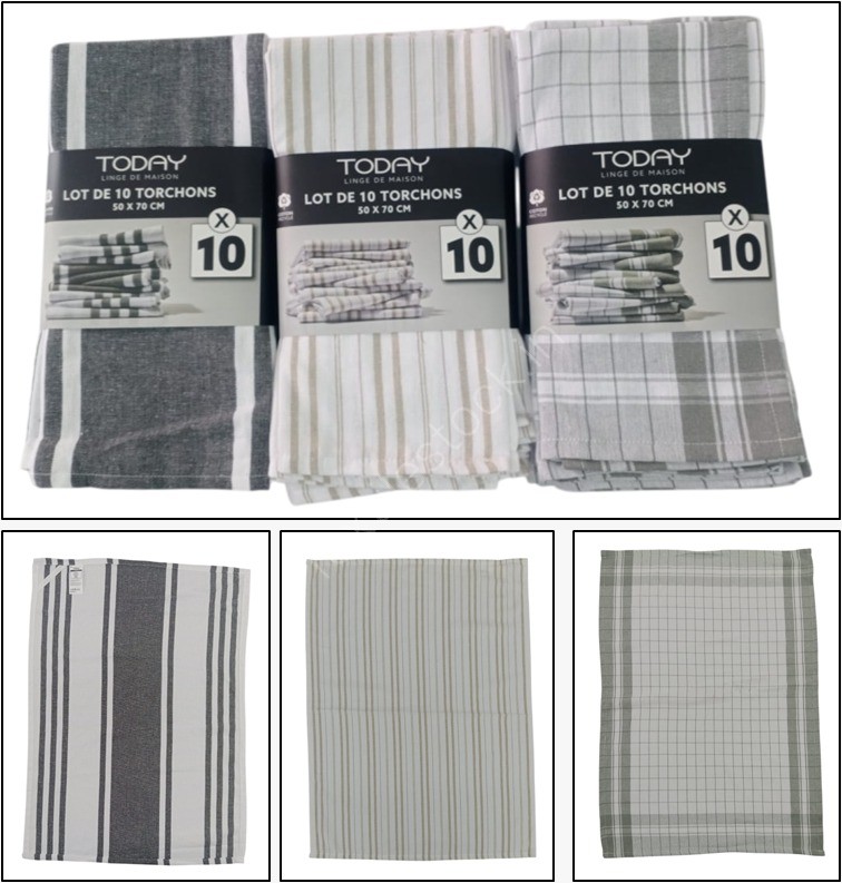 Offer # 3104- Organized Kitchen Towel Set of 10 Stock