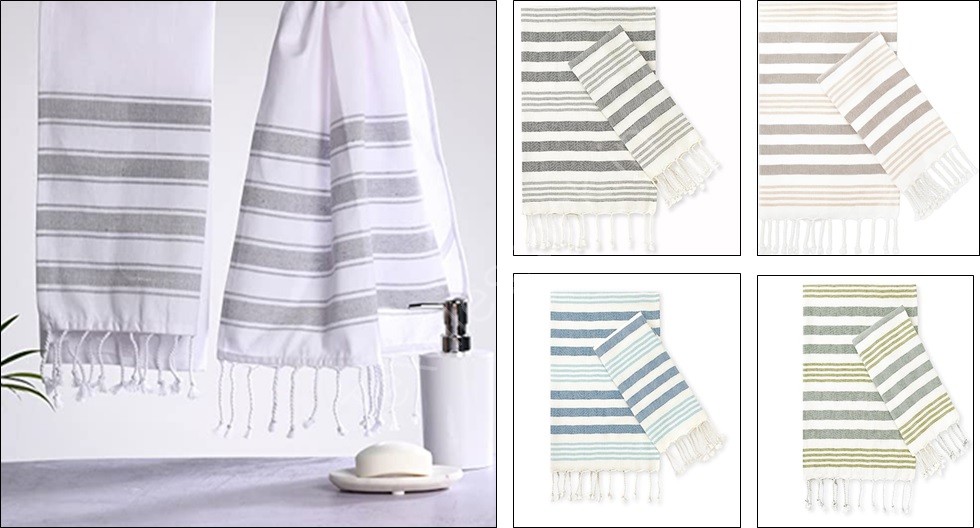 TS-005# Cotton Hand Towel Set of 2 Stock