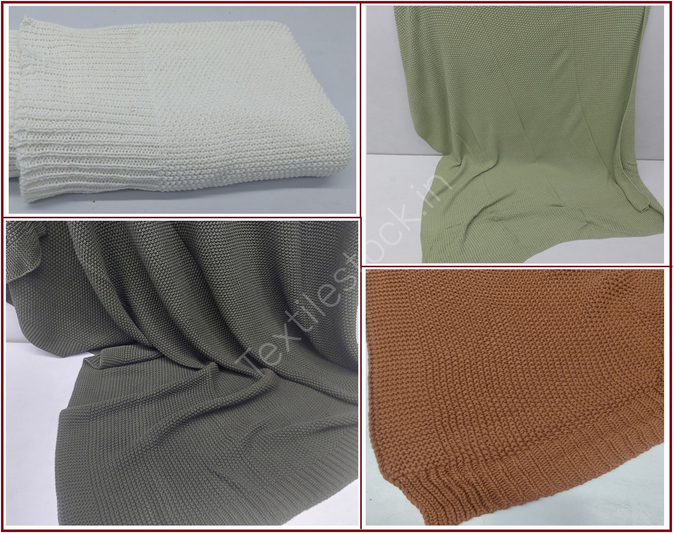 Offer # 2920- 100% Cotton Knitted Throws 