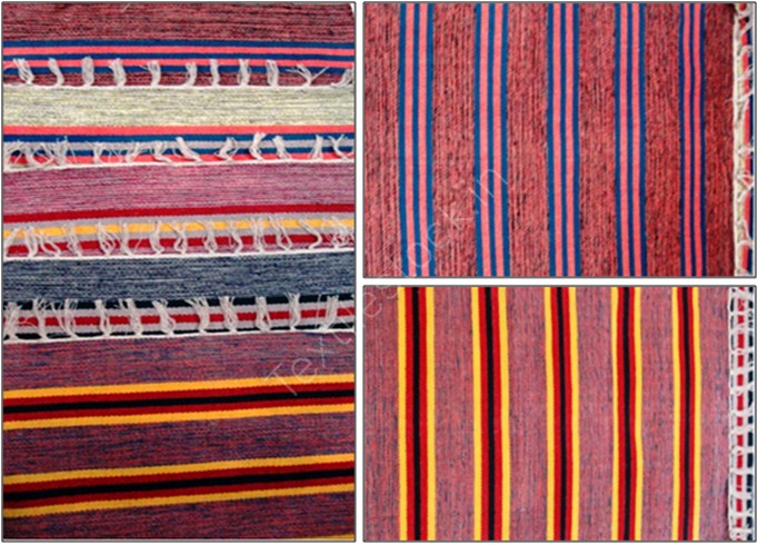 Offer# 2540- Heavy Salem Tie & Die Rugs Cut Shuttle Stock