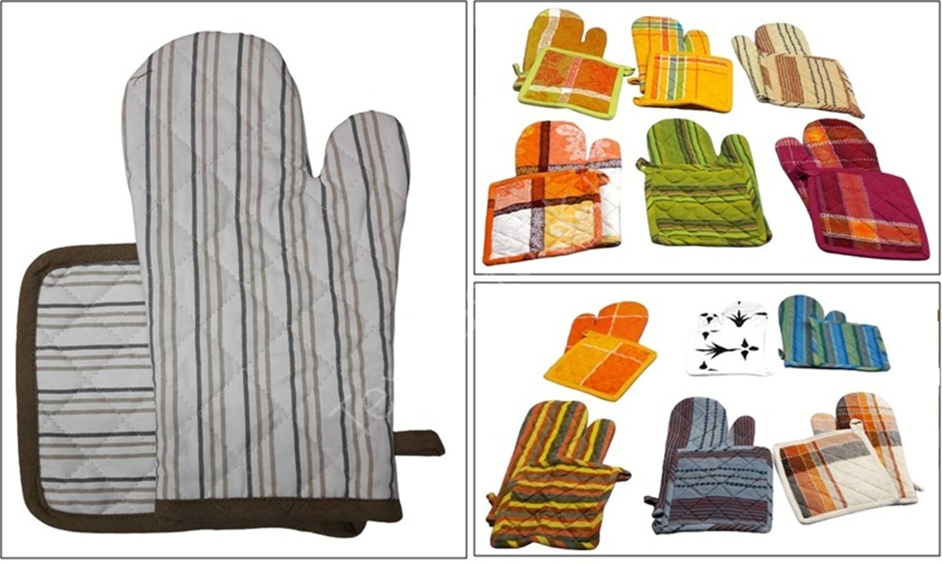 Offer# 1942 Coordinated Oven Mitt & Pot Holder Set Stock 