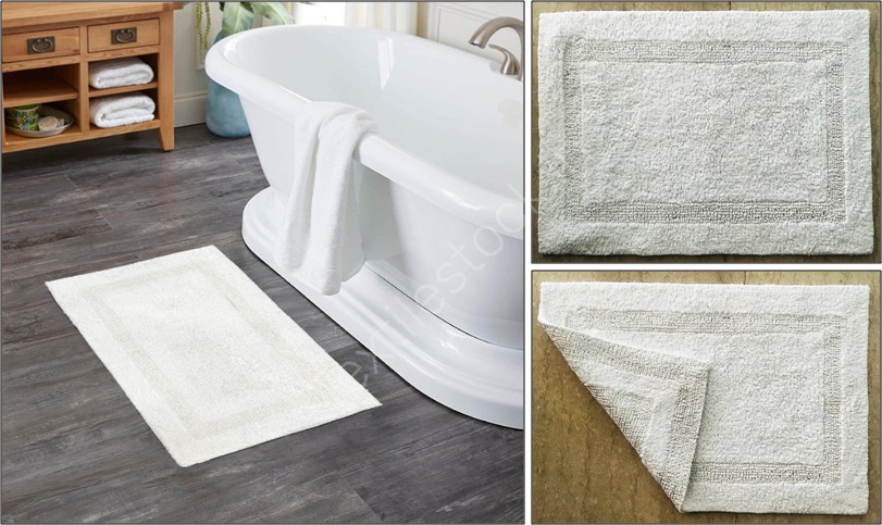 Offer # 3060- 100% Cotton Reversible Cotton Bathmat Stock