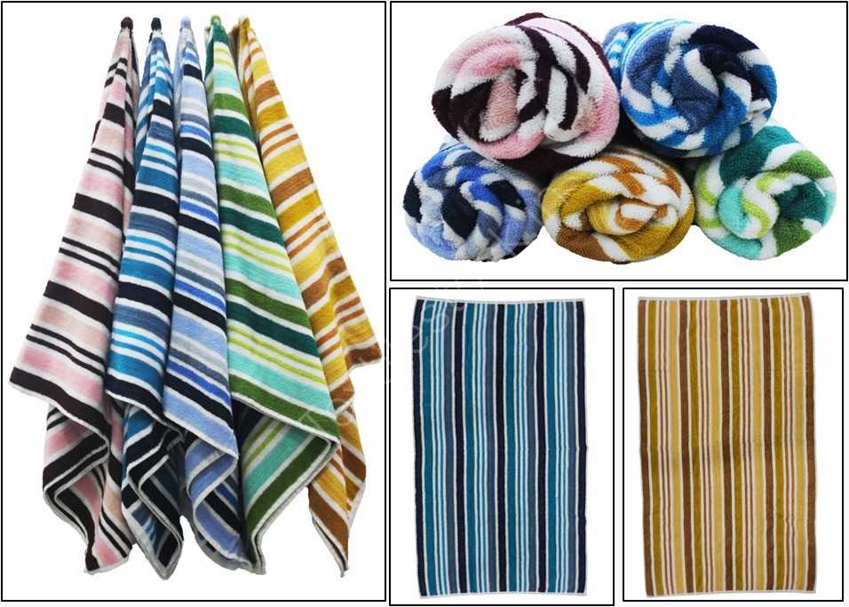 Offer# 3137- 100% Cotton Yarn Dyed Bath Towels Stock 