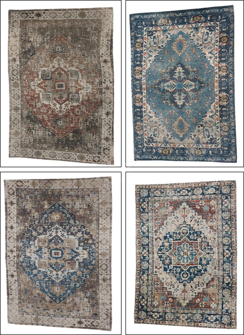 Offer # 3168- Chenille Printed Carpet with Canvas Backing