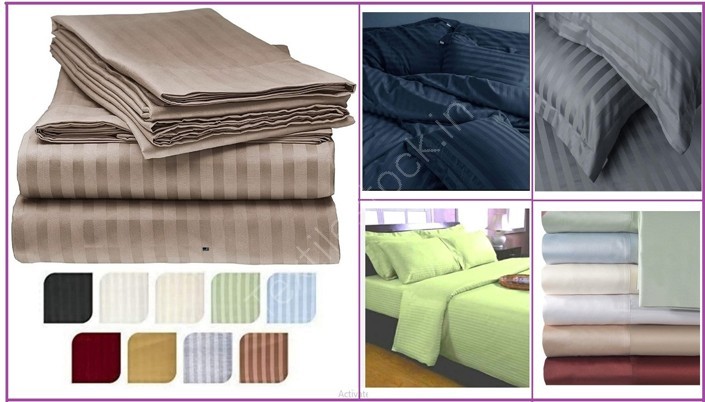 Offer# 2157- 100% Cotton Satin Sheet Set Stock